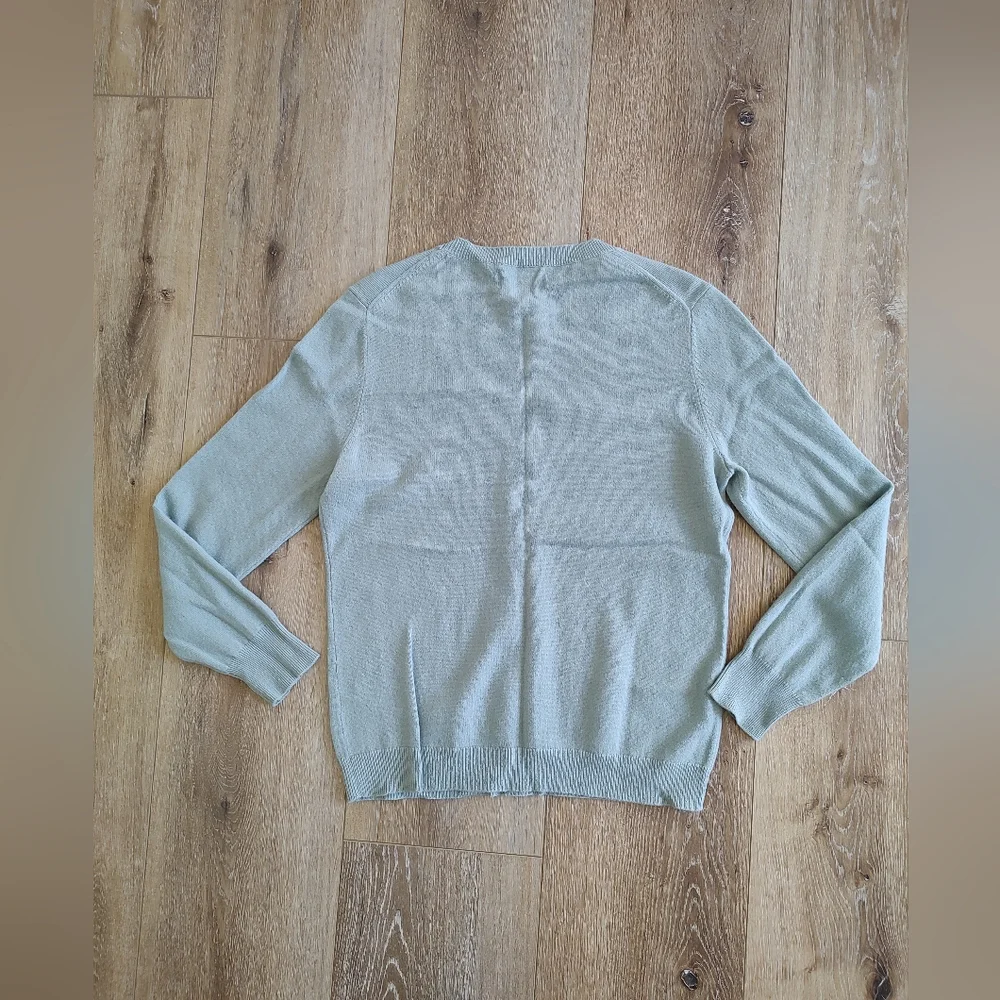 Antonio Melani 100% Cashmere Crew Neck Sweater Sea Foam Green Size L